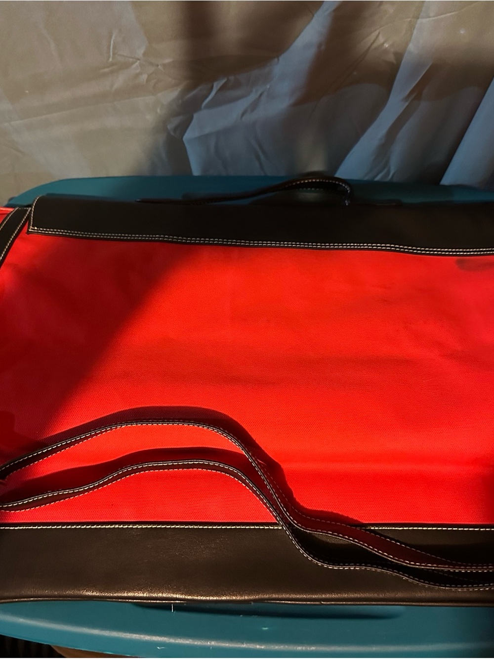 Elizabeth Arden Red Canvas Travel Bag with Black Trim (New!)